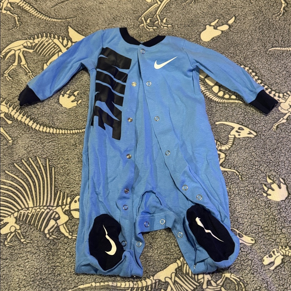 Nike Infant Blue Onesie with Black Details